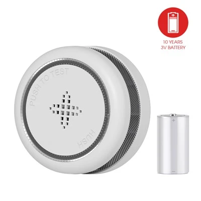 Vgrajen-mini dimni alarm s 3 V litijevo baterijo